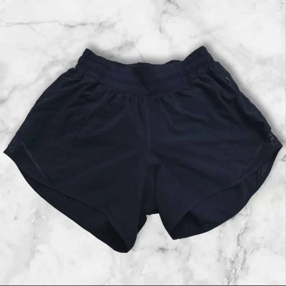Lululemon Size 2 Navy Blue Hotty Hot Shorts